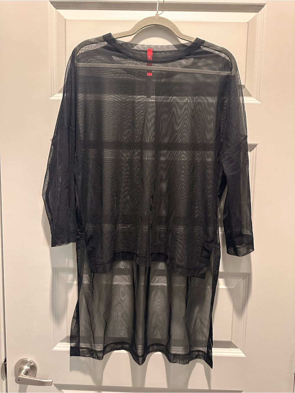 IC COLLECTION Black Sheer Longline Tunic